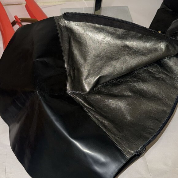 36/6❤️ITALY Francesco Sacco Leather Over Knee High Heels Tall Gold Chain Boots - Picture 8 of 10